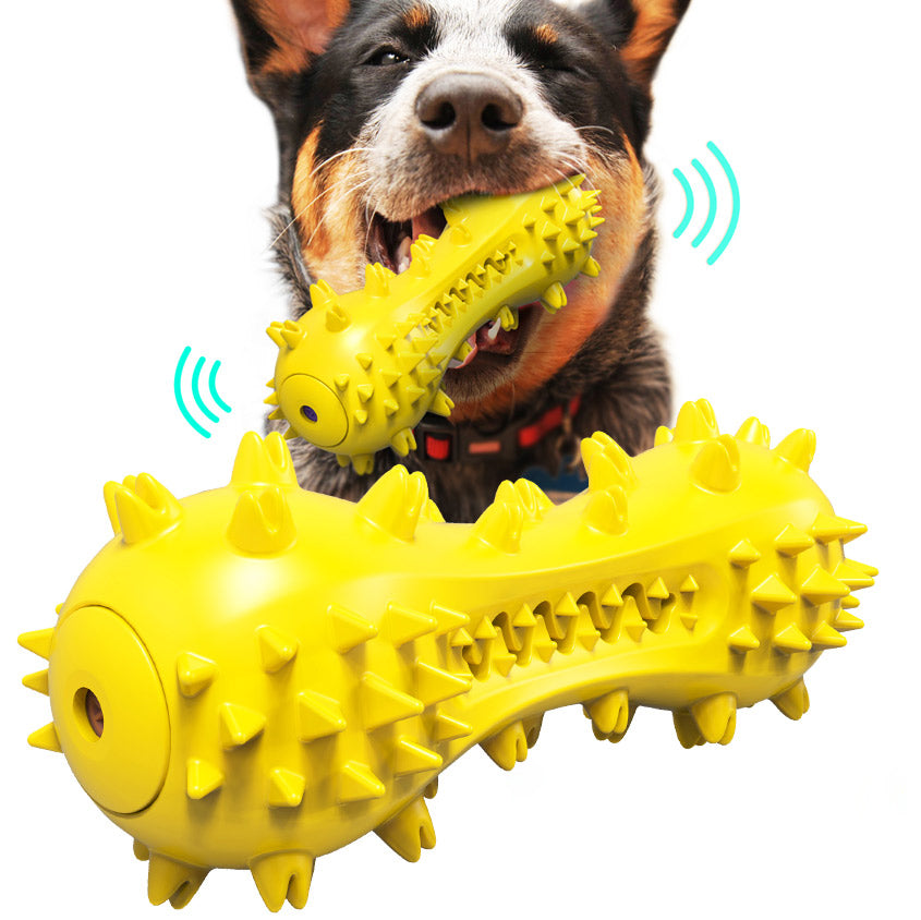 Yellow Squeak Dog Toothbrush