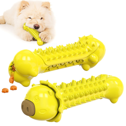 Yellow Dog Toothbrush Toy