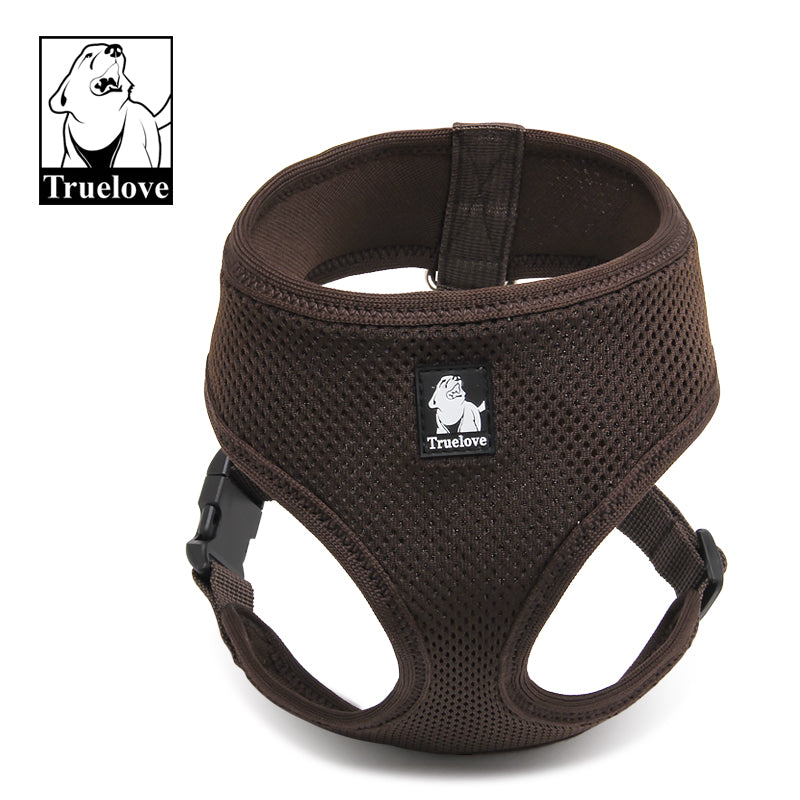 TLH1911-16 - dog harness with steel D Ring Brown XS