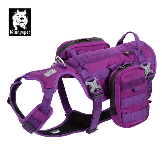 YH1805-9 - Whinhyepet Military Harness Purple XL