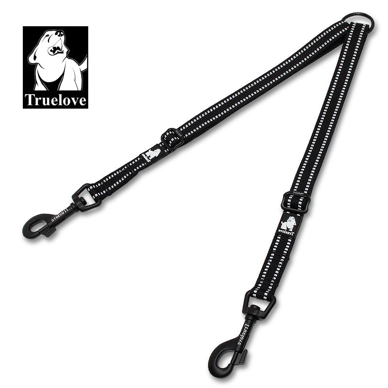 TLL2371-3 - Double leash attachment Black - L