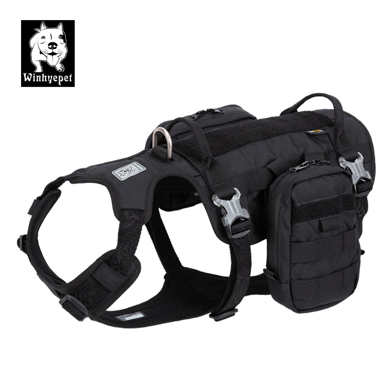 YH1805-3 - Whinhyepet Military Harness Black XL